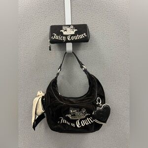 Juicy Couture Black Handbag and Wallet Set
